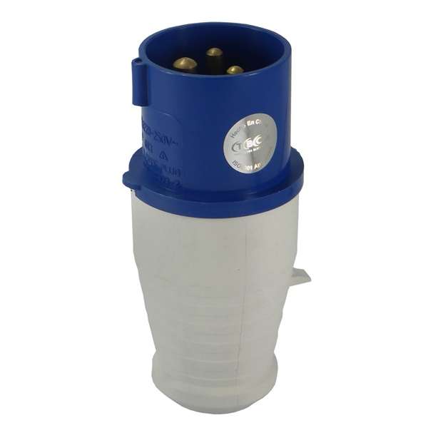 FICHA 32 AMP INDUSTRIAL MACHO 2P+T AZUL     SASSIN