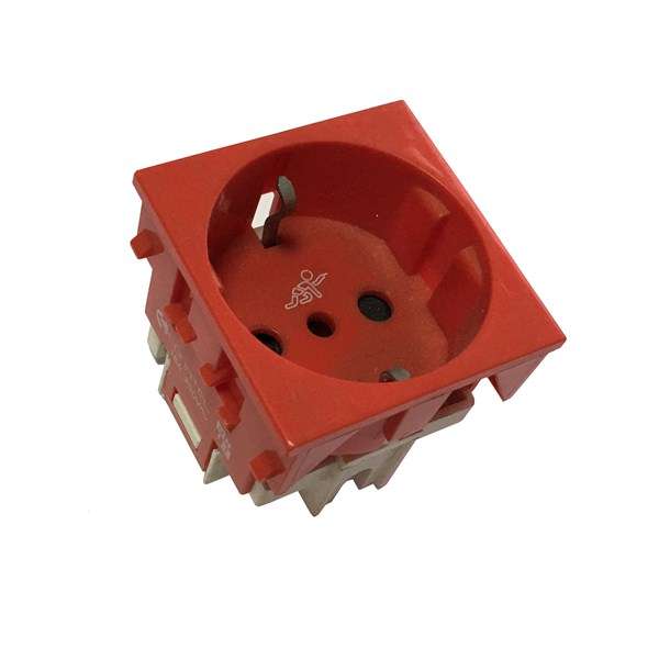LINEA AVE MODULO TOMA SCHUKO ROJO          CONATEL