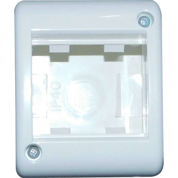 LINEA AVE CAJA EXTERIOR 2 MODULOS BLANCA   CONATEL