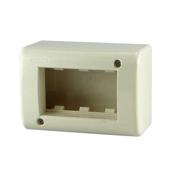 LINEA AVE CAJA EXTERIOR 3 MODULOS MARFIL   CONATEL