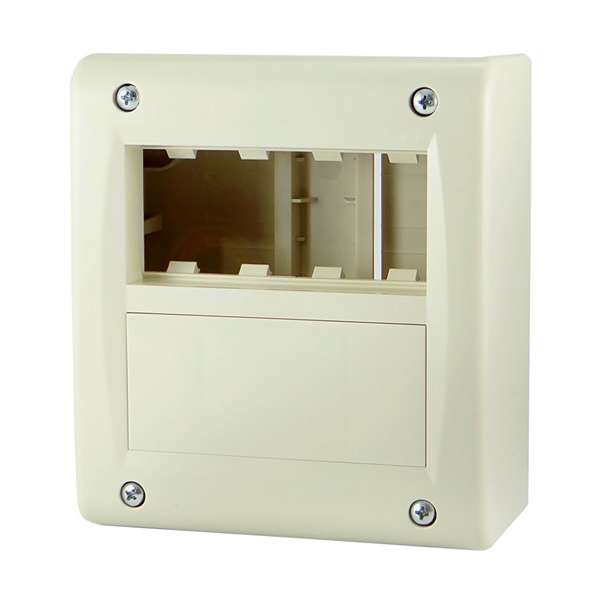 LINEA AVE CAJA EXTERIOR 8 MOD + DIN MARFIL CONATEL