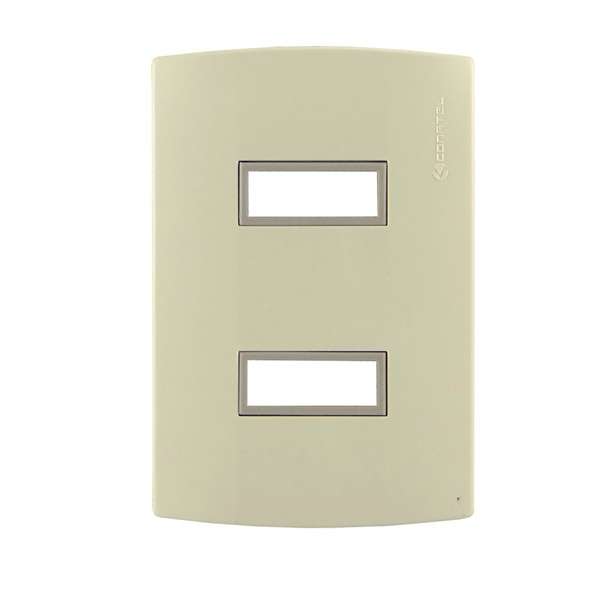 LINEA VISIONE PLAQUETA 2 MODULOS MARFIL    CONATEL