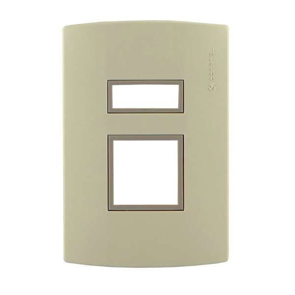 LINEA VISIONE PLAQ TOMA STD + 1 MOD MARFIL CONATEL