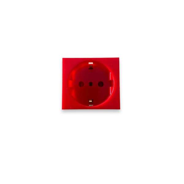 LINEA RICHI MODULO TOMA SCHUKO ROJO
