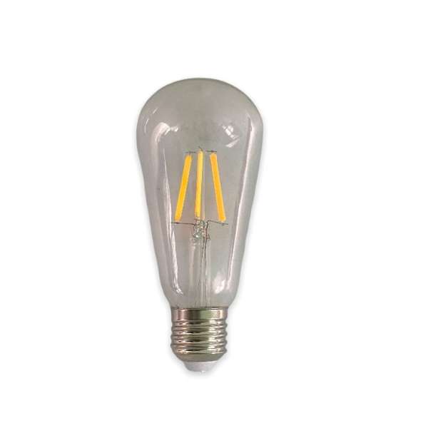 LAMPARA LED VINTAGE ST64 8W TRANSPARENTE 3000K