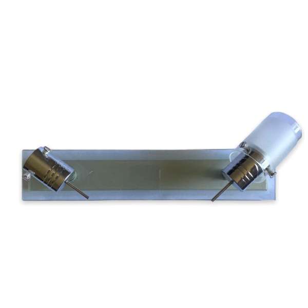 SPOT DOBLE C/BASE VIDRO 2 LUCES G9 637-2DB