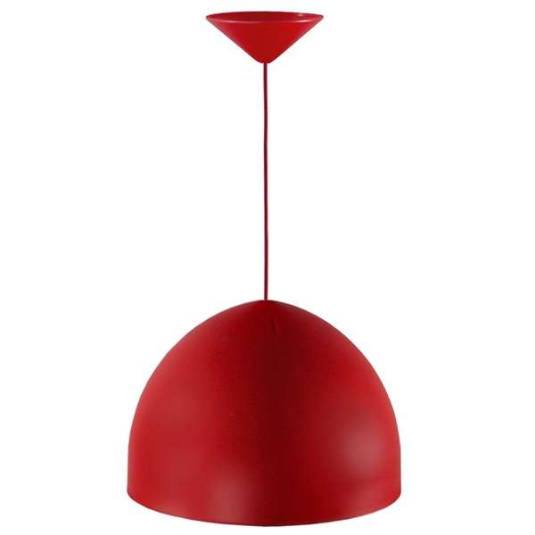 CAMPANA DE PLASTICO E27 250mm ROJA