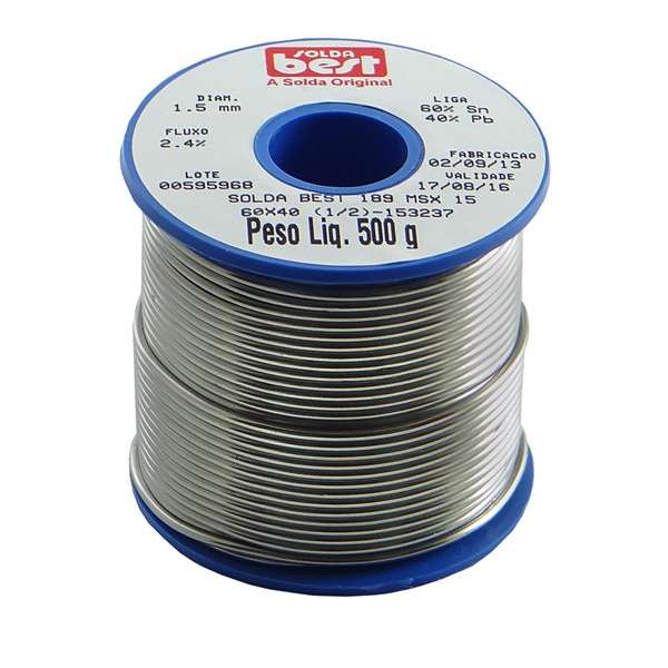 ESTAÑO FIDEO 60/40 1.0mm 0.5Kg (83mts) SOLDA BEST