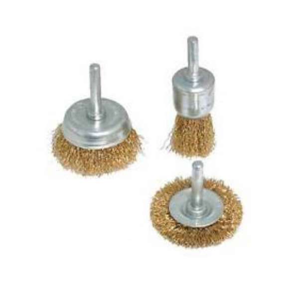 CEPILLO ALAMBRE PARA TALADRO 3 PIEZAS        HICEN