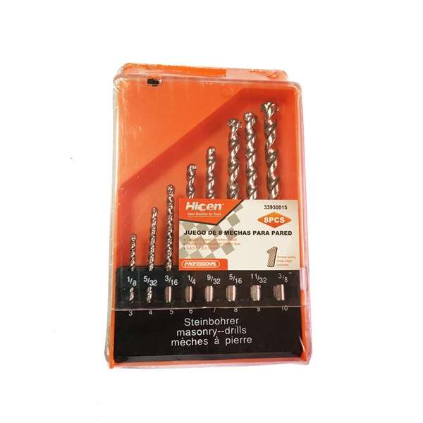 JUEGO DE MECHAS PARA PARED 8 PIEZAS          HICEN