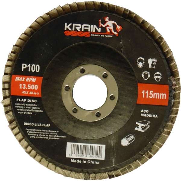 DISCO FLAP 115mm GRANO 100                   KRAIN