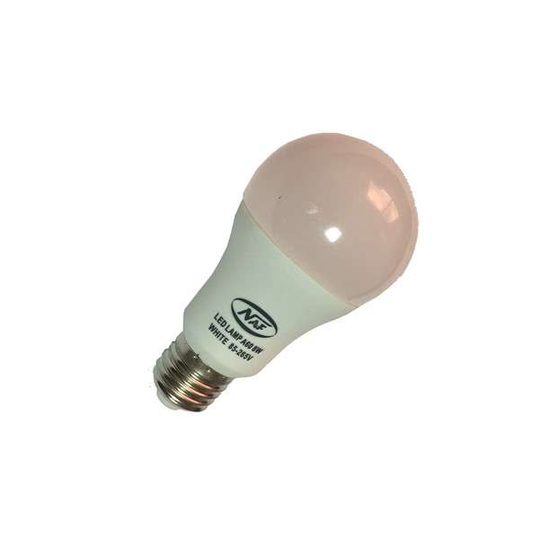LAMPARA LED A60 5w PC+ALUM LUZ CALIDA      ( NAF )