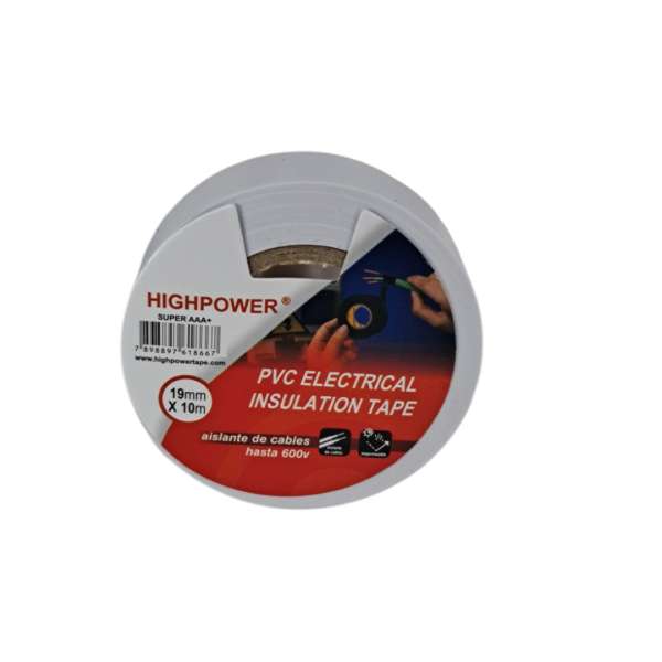 CINTA AISLADORA AAA+ BLANCA 19MM X 10 MTS