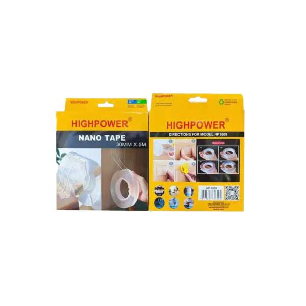 CINTA DOBLE FAZ 3 CM X 2 MTS TRANSPARENTE