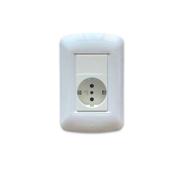 LINEA ATENEA CONJUNTO SCHUKO C/SEGURO FLOW PACK