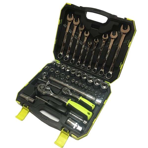 JUEGO DE DADOS 43 PZAS ENCASTRE 1/4- 1/2" PRESCOTT