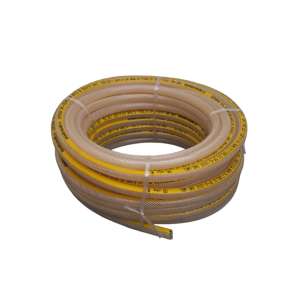 MANGUERA GAS C/ MALLA L/ AMARILLA 3/8" ( X 25mts)
