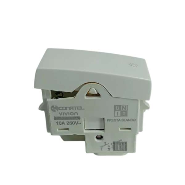 LINEA PRESTA MODULO PULSADOR DE LUZ BLANCO CONATEL