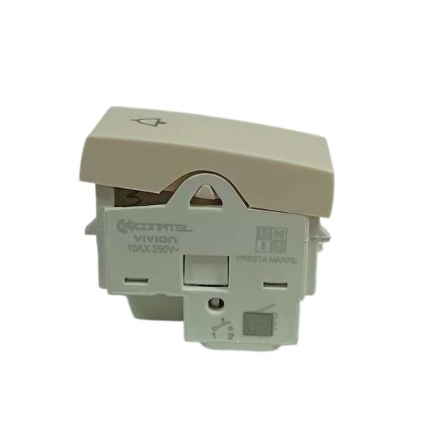LINEA PRESTA MODULO PULSADOR TIMBRE MARFIL CONATEL