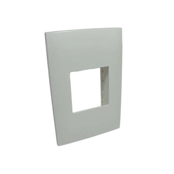 LINEA PRESTA PLAQUETA 1 MODULO DOBLE BLANCA  CONATEL