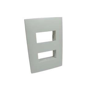 LINEA PRESTA PRO PLAQ 2 MODULOS BLANCA