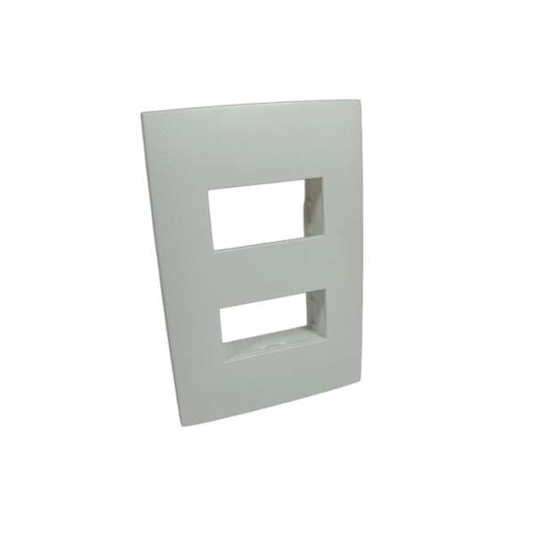 LINEA PRESTA PRO PLAQ 2 MODULOS BLANCA