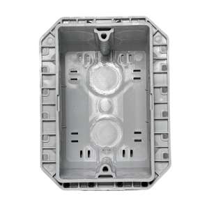 CAJA LLANA EMBUTIR GRIS SIN GRAMPA  4X2" VIVION