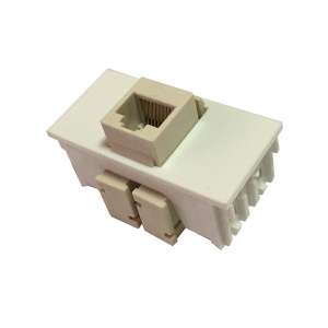 LINEA REGGIO MODULO TOMA TEL.  RJ11 BLANCO MOLVENO
