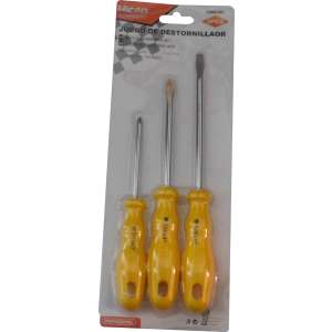 JUEGO DESTORNILLADOR 3 PZS AMARILLO         HICEN