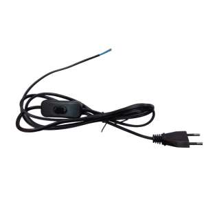 CHICOTE 1.8mts CON FICHA Y PERILLA BIPOLAR NEGRO